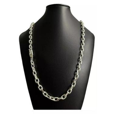 Imagem de Cordão cadeado 8mm - banhado a prata 925 - ToJoia18k