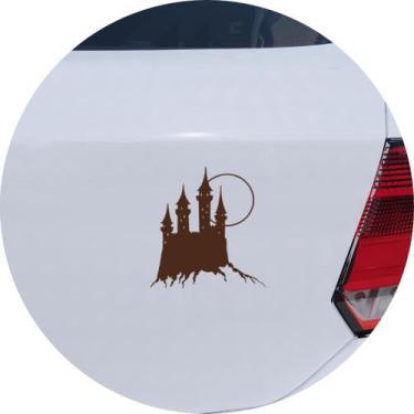 Imagem de Adesivo de Carro Castelo Medieval Luar - Cor Marrom - Melhor Adesivo, 