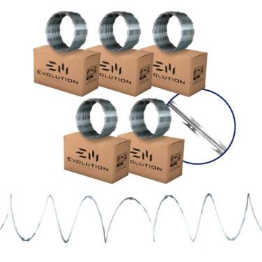 Imagem de Cerca Concertina De Arame Para Muro Galvanizada 45cm 50 Metros - Evolu