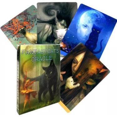Imagem de Fantasy Cats Oracle Deck Oráculo Gatos De Fantasia Baralho de Cartas d