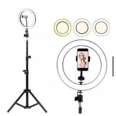 Imagem de Ring Light Iluminador Anel Luz 30cm 12 Polegadas + Tripé 1,10m - Kingl