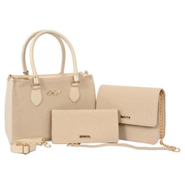 Imagem de Kit Bolsa Tote lorena + Bolsa corrente e Carteira - Aryel, Marfin