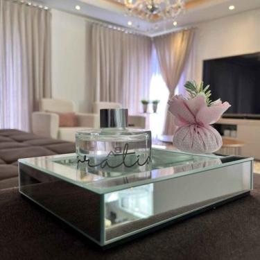 Imagem de Bandeja pequena em vidro espelhado com borda  - Zefter Designer