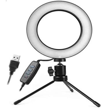 Imagem de Anel De Led Ring Light 20cm Iluminador Flash Portátil Selfie Makeup Lu