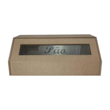 Imagem de Porta Pão Tamanho G 37x29x15 Mdf Madeira - ATACADÃO DO ARTESANATO MDF