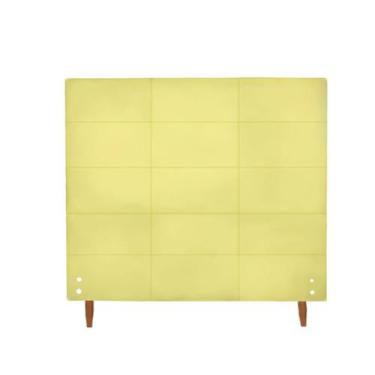 Imagem de Cabeceira Raissa 1,58 Cm Para Cama Box Suede Amarelo - Maitê Moda Casa
