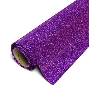 Imagem de Rolo Siser Glitter HTV 30,48 cm x 1,52 m (roxo) de vinil para transferência de calor