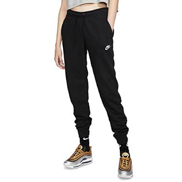 Imagem de Nike Calça feminina NSW regular universitária, preto/branco, GG