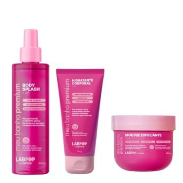 Imagem de Kit Trio It Girl Labpop By Labotrat - Mousse Esfoliante 240g, Hidratante Corporal 150g e Body Splash 190ml - Meu Banho Premium - Esfoliação, Hidratação e Perfume Sofisticado