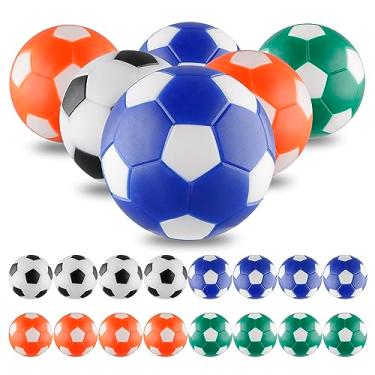 Imagem de BQSPT Bolas de pebolim de 32 mm Bolas de foose Bolas de substituição Jogo de futebol de mesa 16 peças, Bolas multicoloridas de pebolim oficiais de 32 mm Mini bola de futebol de mesa acessório (pacote com 16)