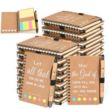 Imagem de INSADA caderno espiral caderno de oração caderno bíblia e diário cristão para colegas amigos presentes de agradecimento de funcionários (60 conjuntos)