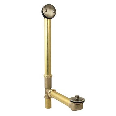 Imagem de Kingston Brass DLL3163 Feito para combinar com 40,64 cm de elevação e bloqueio de resíduos de banheira e transbordamento, latão antigo