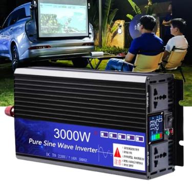 Imagem de Inversor de energia do carro 3000w Power Power, 12V/24V/48V/60V/72V Inverter DC para 110V AC, inversor de onda seno,12V to 110V