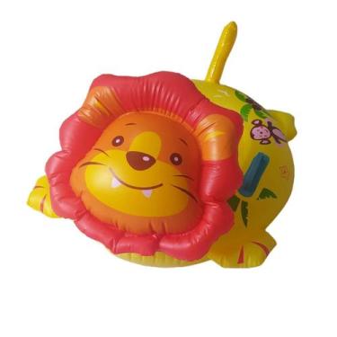 Imagem de Boia Bote Fralda Infantil Com Alça E Assento Leão Amarela - CRB, Amare