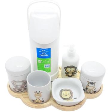 Imagem de Kit higiene bebê Safari 7 pçs Bdj Nuvem TD Porc Molh QuadDec - Antilop