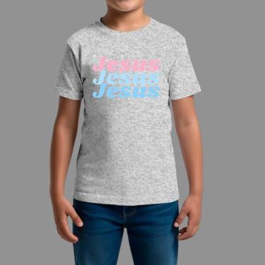 Imagem de Camisetas Infatil Religiosa Moda Cristã Gola Redonda Jesus Frase - Rod
