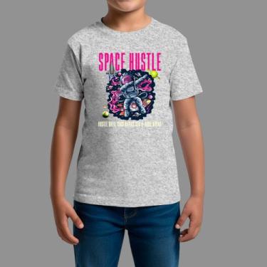 Imagem de Camisetas Infatil Streetwear Casual Manga Curta Gola Redonda Space Lor