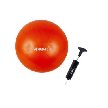 Imagem de Kit Overball 25cm Mini Bola Suiça Laranja Com Inflador Liveup