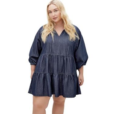 Imagem de City Chic Vestido feminino - Mina, Jeans escuro, 25 Plus Size