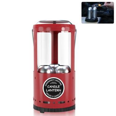 Imagem de Lanterna de Vela LED para Camping e Emergências - Sem Velas (Vermelha)