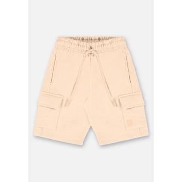 Imagem de Bermuda Infantil para Meninos em Moletom Linho Up Baby, Bege, 4