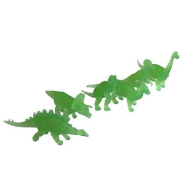Imagem de Kit de Dinossauros de Plástico que Brilham no Escuro – Conjunto Divertido de 8 Figuras Realistas para Crianças, Ideal para Brincadeiras e Decoração