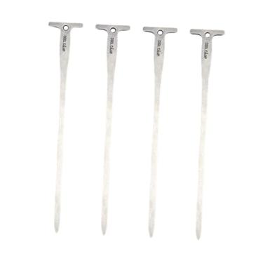 Imagem de Vaveren 4pcs tendas estacas acampamento barraca pina de aço estável pinos de acampamento estacas para lonas de chuva caminhada de jardinagem mochila ao ar