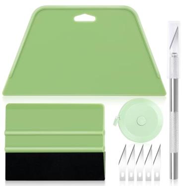 Imagem de WRAPXPERT Kit de papel de parede, ferramentas de suavização para papel de parede descascar e colar, ferramentas de instalação de papel de parede para aplicação suave de papel de contato, azulejo de