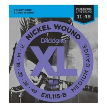 Imagem de Encordoamento cordas guitarra 011 daddario exl115b mi extra