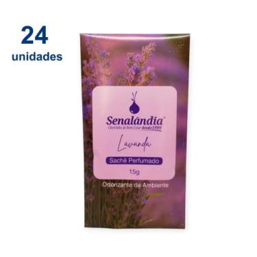 Imagem de 24 Sachê Perfumado Aromatizador Guarda Roupa Lavanda Laranjeira Cereje