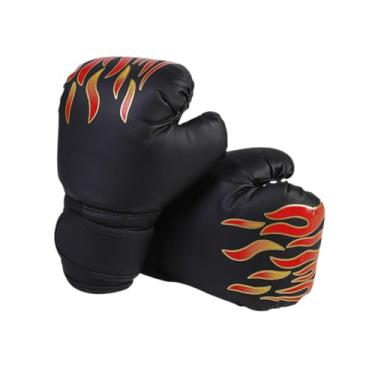 Imagem de Dynwave Luvas de boxe infantis luvas de treinamento de luvas de pavilhas confortáveis ​​para o treino de MMA Taekwondo Fitness Muay Thai Thai, Preto