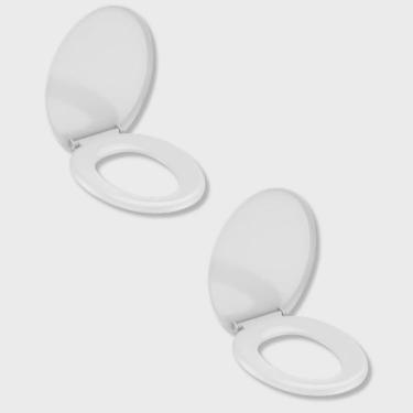 Imagem de Kit 2 Assento Sanitário Soprado Confort Incepa Branco