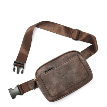 Imagem de Bolsa de cinto Fanny Pack cluci para mulheres em couro vegano preta