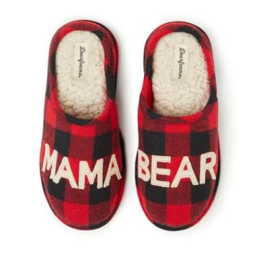Imagem de Dearfoams Presente de Natal feminino para mãe, pijama fofo combinando para a família, mamãe urso, Xadrez Buffalo, 11-12