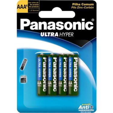 Imagem de Kit com 4 Pilhas AAA Palito 1,5V R03UAL/4B400 PANASONIC - Panasonic
