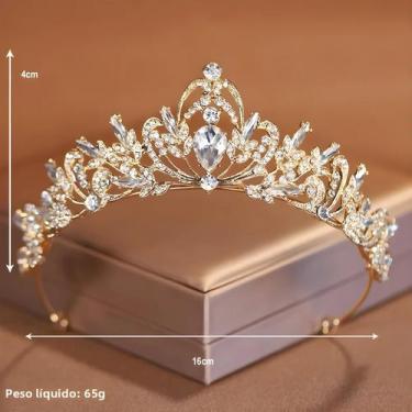 Imagem de Tiaras de noiva cor roxa feminina grande festa coroa aniversário - TUA