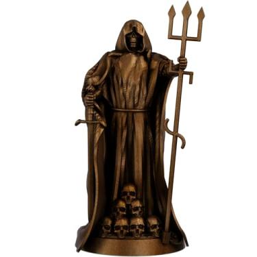 Imagem de Estátua Exu Caveira Imagem Umbanda Candomblé - Versão 2 (Cor Cobre Antigo)