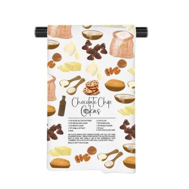 Imagem de JNIAP Presente de chef de sobremesa receita de biscoitos de chocolate toalha de cozinha amantes de biscoitos presentes para padeiro (cozinheiro com gotas de chocolate)