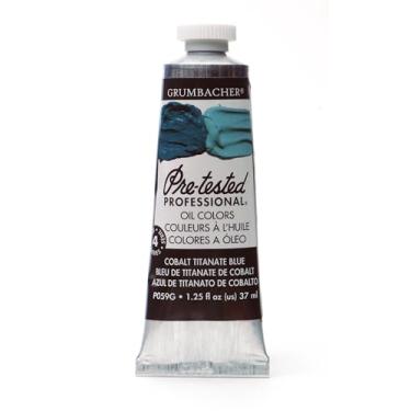 Imagem de Grumbacher Tinta a óleo pré-testada, 37 ml, azul cobalto titanato (P059G)