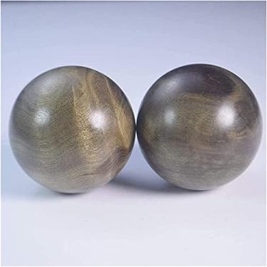 Imagem de ZHANGDONG Baoding Balls Bolas chinesas de exercícios para adultos, madeira maciça, bolas de massagem para exercícios saudáveis/bola de massagem / bola de meditação de saúde chinesa