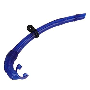Imagem de Snorkel de Mergulho Sem Respiração Fácil, Snorkel de PVC Com Bocal Confortável, Leve e Portátil, para Mergulhar e Mergulhar Com Confiança (Azul)