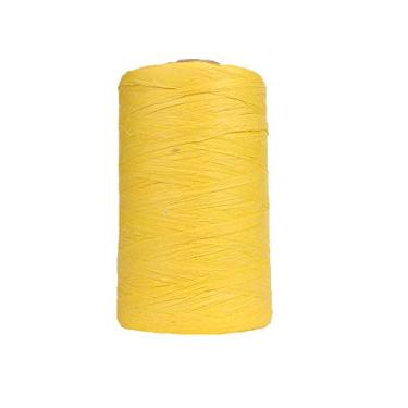 Imagem de 316Yard Rayon Raffia Fio de Papel Ouro Amarelo Crochê Chapéu de Sol Verão Saco de Praia Artesanato Decoração DIY