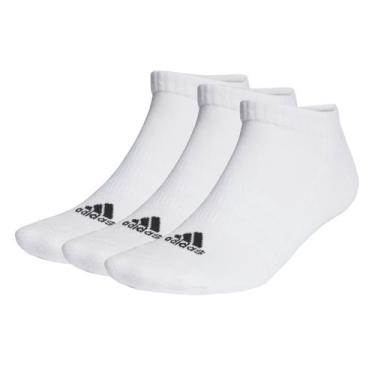 Imagem de Kit Meia Adidas Cushioned Cano Baixo (3Pares) Unissex HT3434 Branco/Pr