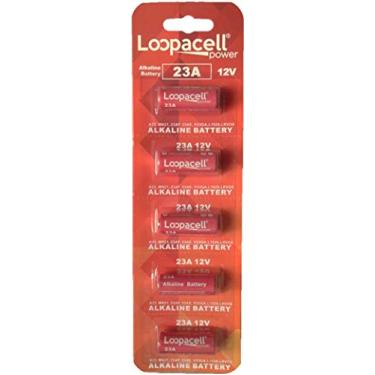 Imagem de LOOPACELL 5 abridores de porta de garagem campainhas de entrada sem chave e controle remoto de alarme pilhas A23 alcalinas 12V 23A 23AE L1028 MN21