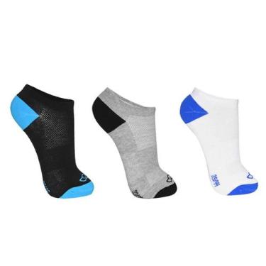 Imagem de Meia Olympikus Treino Cano Invisível Cores Variadas - 3 Pares