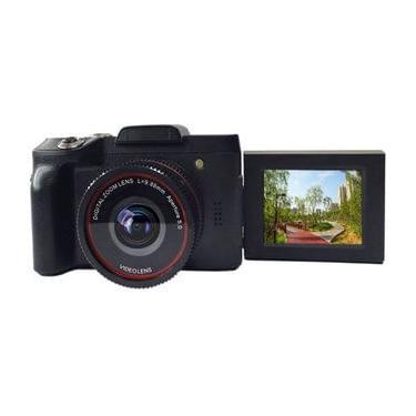 Imagem de Câmera Filmadora Digital com Zoom 16X e Tela Rotativa de 1080P HD 16MP - Microfone Embutido