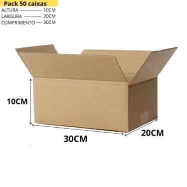 Imagem de 50 Caixa de Papelão Modelo Maleta Envios correios 30x20x10 - 99mx