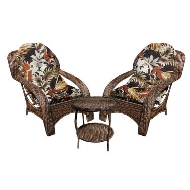 Imagem de Conjunto de Poltronas Fibra Sintética e 1 Mesa Centro