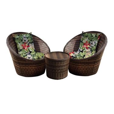 Imagem de Conjunto de Poltronas Fibra Sintética e 1 Mesa Centro