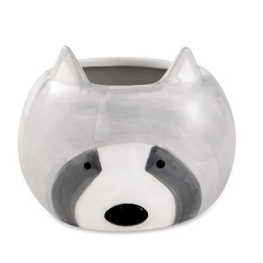 Imagem de Cachepot Cinza Em Cerâmica 9,5x13cm